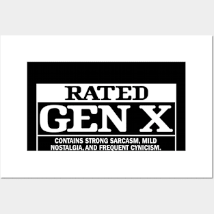 Rated Gen X: Retro Nostalgia - Sarcasm, Nostalgia, and Cynicism Posters and Art